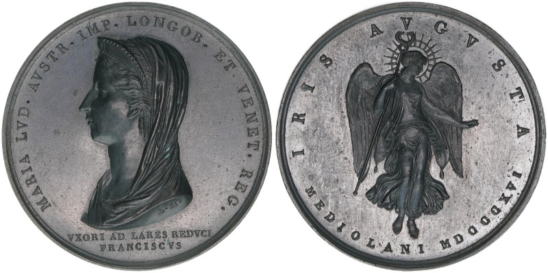Franz (II.) I.1792-1835
Bronzemedaille, 1816. von L.Manfredini auf den Tod von M...