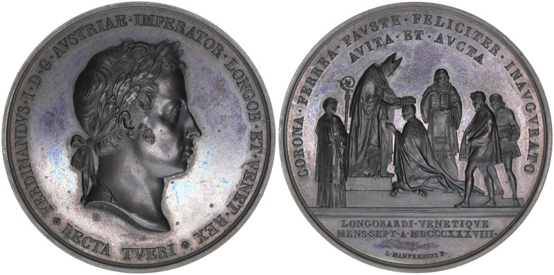 Ferdinand I. 1835-1848
Bronzemedaille, 1838. auf die Krönung in Mailand - von L....