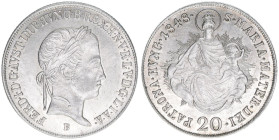 Kaiser Ferdinand I. 1835-1848
20 Kreuzer, 1848 B. Kremnitz
6,67g
ANK 15
vz+