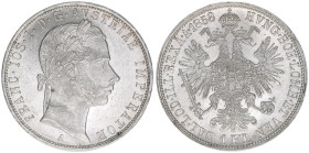 Franz Joseph I. 1848-1916
1 Gulden, 1858 A. Wien
12,36g
ANK 28
stfr