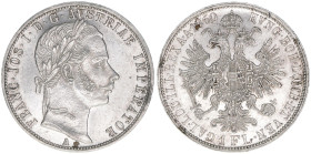 Franz Joseph I. 1848-1916
1 Gulden, 1860 A. Wien
12,33g
ANK 28
vz