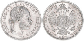 Franz Joseph I. 1848-1916
1 Gulden, 1875. Wien
12,31g
ANK 31
vz/stfr