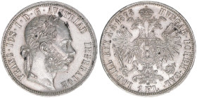 Franz Joseph I. 1848-1916
1 Gulden, 1878. Wien
12,32g
ANK 31
vz/stfr