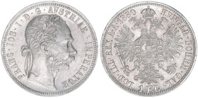 Franz Joseph I. 1848-1916
1 Gulden, 1880. Wien
12,33g
ANK 31
vz