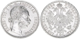 Franz Joseph I. 1848-1916
1 Gulden, 1884. Wien
12,36g
ANK 31
vz/stfr