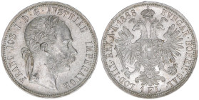 Franz Joseph I. 1848-1916
1 Gulden, 1888. Wien
12,37g
ANK 31
stfr-