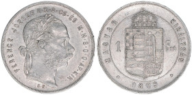 Franz Joseph I. 1848-1916
1 Forint, 1879 KB. Kremnitz
12,31g
ANK 93
vz