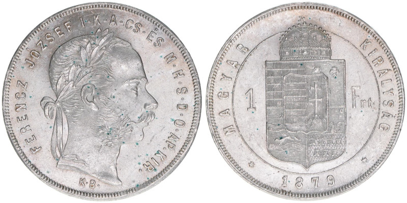 Franz Joseph I. 1848-1916
1 Forint, 1879 KB. Kremnitz
12,36g
ANK 93
vz+