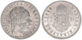 Franz Joseph I. 1848-1916
1 Forint, 1884 KB. Kremnitz
12,29g
ANK 94
ss/vz