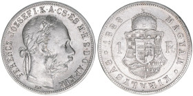 Franz Joseph I. 1848-1916
1 Forint, 1888 KB. Kremnitz
12,25g
ANK 94
ss