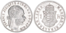 Franz Joseph I. 1848-1916
1 Forint, 1889 KB. Kremnitz
12,29g
ANK 94
ss/vz