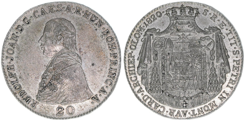 Rudolph Johann von Österreich 1819-1830
Olmütz. 20 Kreuzer, 1820. Wien
6,67g
KM#...