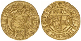 Leonhard von Keutschach 1495-1519
Erzbistum Salzburg. Dukat, 1516. äußerst selten
Salzburg
3,48g
Zöttl 33, Probszt 73
vz+