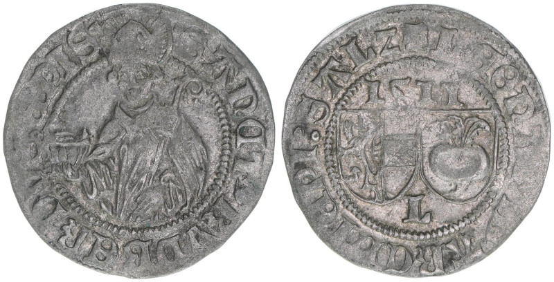 Leonhard von Keutschach 1495-1519
Erzbistum Salzburg. Batzen, 1511. Salzburg
3,2...