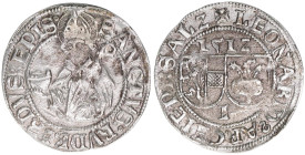 Leonhard von Keutschach 1495-1519
Erzbistum Salzburg. Batzen, 1512. Salzburg
2,95g
Zöttl 65, Probszt 105
ss+