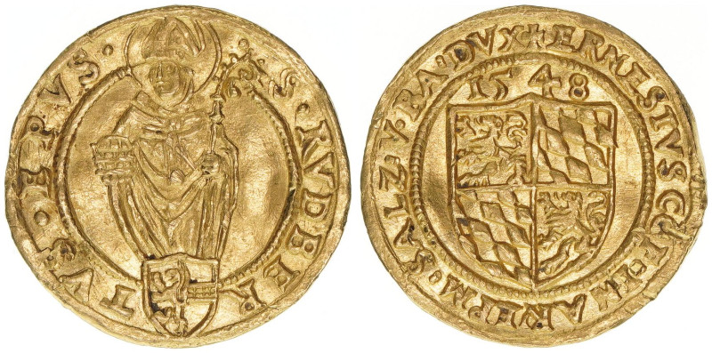 Ernst von Bayern 1540-1554
Erzbistum Salzburg. Dukat, 1548. sehr seltener Jahrga...