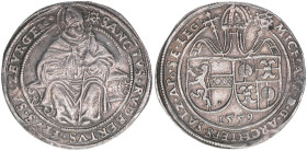 Michael von Kuenburg 1554-1560
Erzbistum Salzburg. Guldiner, 1559. Salzburg
28,52g
Zöttl 468, Probszt 423
vz