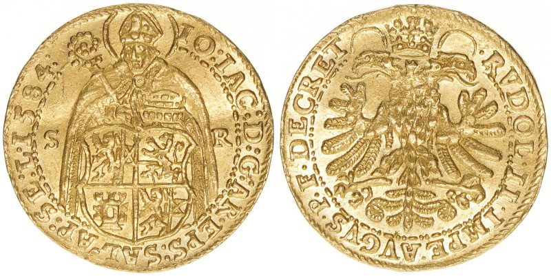 Johann Jakob Khuen von Belasi 1560-1586
Erzbistum Salzburg. 2 Dukaten, 1584. Sal...
