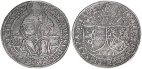 Johann Jakob Khuen von Belasi 1560-1586
Erzbistum Salzburg. Taler, 1561. Salzburg
28,10g
Zöttl 607, Probszt 525
ss/vz