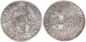 Johann Jakob Khuen von Belasi 1560-1586
Erzbistum Salzburg. 1/2 Taler, ohne Jahr. sehr selten
Salzburg
14,28g
Zöttl 661, Probszt 559
vz++