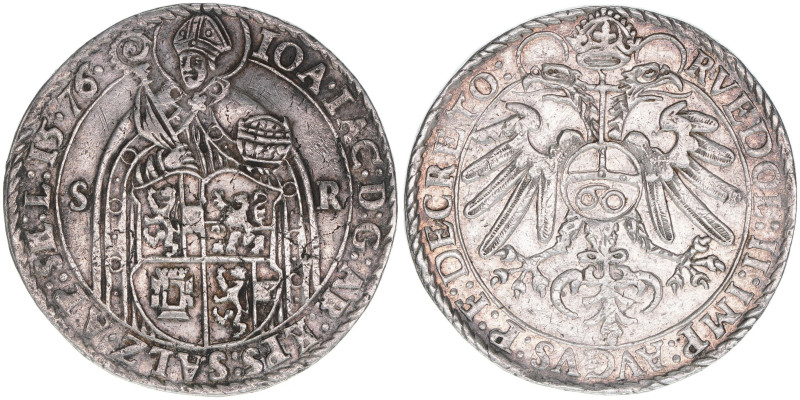 Johann Jakob Khuen von Belasi 1560-1586
Erzbistum Salzburg. Guldentaler, 1576. s...