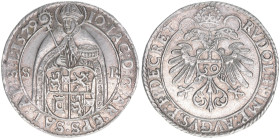 Johann Jakob Khuen von Belasi 1560-1586
Erzbistum Salzburg. 1/2 Guldentaler, 1579. sehr selten
Salzburg
12,10g
Zöttl 678, Probszt 602
vz++