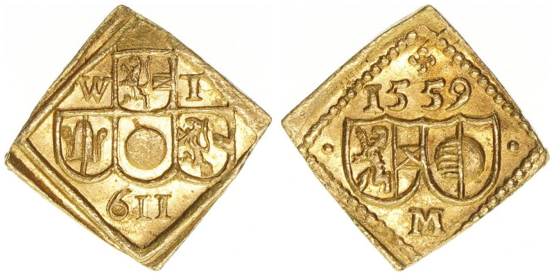Wolf Dietrich von Raitenau 1587-1612
Erzbistum Salzburg. 1/2 Dukatenklippe Zwitt...
