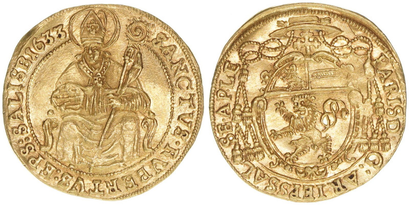 Paris Graf Lodron 1619-1653
Erzbistum Salzburg. Dukat, 1633. Salzburg
3,46g
Zött...
