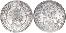 Guidobald Graf Thun-Hohenstein 1654-1668
Erzbistum Salzburg. Taler, 1663. Salzburg
28,68g
Zöttl 1801, Probszt 1480
vz+