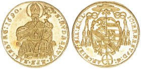Johann Ernst Graf Thun-Hohenstein 1687-1709
Erzbistum Salzburg. 1/2 Dukat, 1690. Salzburg
1,74g
Zöttl 2142, Probszt 1782
stfr