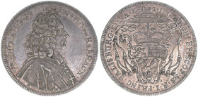 Franz Anton Fürst von Harrach 1709-1727
Erzbistum Salzburg. 1/2 Portraittaler, 1712. mit Medailleurzeichen Stern
Salzburg
14,67g
Zöttl 2434, Probszt 2...