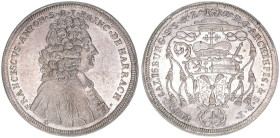 Franz Anton Fürst von Harrach 1709-1727
Erzbistum Salzburg. 1/4 Portraittaler, 1712. mit Medailleurzeichen Stern - sehr selten
Salzburg
7,22g
Zöttl 24...