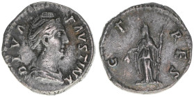 Faustina Maior +141 Gattin des Antoninus Pius
Römisches Reich - Kaiserzeit. Denar. CERES
Rom
3,21g
Kampmann 36.30
ss/vz