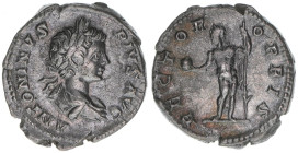 Caracalla 198-217
Römisches Reich - Kaiserzeit. Denar. RECTOR ORBIS
Rom
3,45g
RIC 40
ss/vz