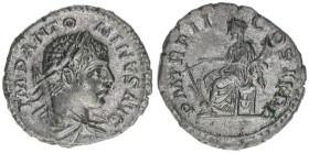 Elagabalus 218-222
Römisches Reich - Kaiserzeit. Denar. P M TR P II COS II P P
Rom
2,70g
Kampmann 56.41
vz-