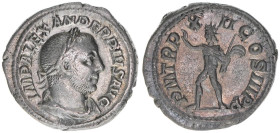Severus Alexander 222-235
Römisches Reich - Kaiserzeit. Denar. P M TR P XII COS III P P
Rom
3,43g
RIC 120
vz