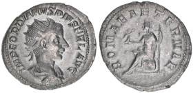 Gordianus III. Pius 238-244
Römisches Reich - Kaiserzeit. Antoninian. ROMAE AETERNAE
Rom
3,64g
Kampmann 72.44
vz-