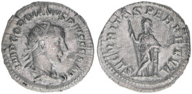 Gordianus III. Pius 238-244
Römisches Reich - Kaiserzeit. Antoninian. SECVRITAS PERPETVA
Rom
3,62g
Kampmann 72.47
ss/vz