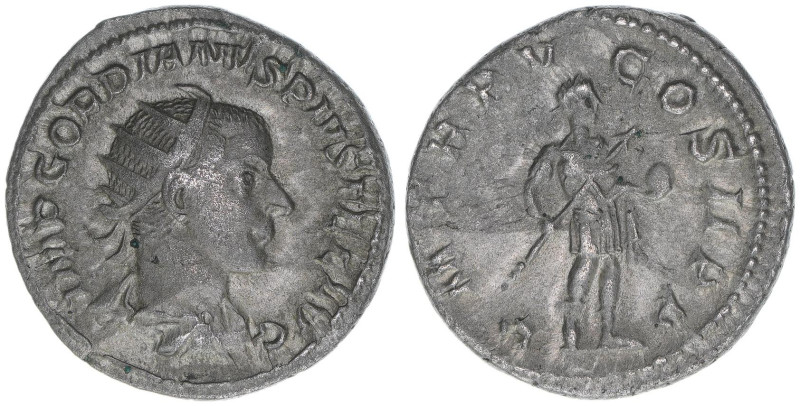 Gordianus III. Pius 238-244
Römisches Reich - Kaiserzeit. Antoninian. P M TR P V...