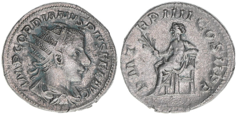 Gordianus III. Pius 238-244
Römisches Reich - Kaiserzeit. Antoninian. P M TR P I...