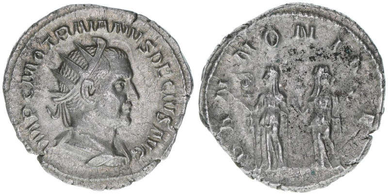 Traianus Decius 249-251
Römisches Reich - Kaiserzeit. Antoninian. PANNONIAE
Rom
...