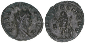 Gallienus 259-268
Römisches Reich - Kaiserzeit. Antoninian, ohne Jahr. MARTI PACIFERO
3,38g
Kampmann 90.124
ss/vz