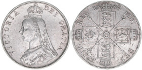 Victoria
Großbritannien. Double Florin, 1889. 22,30g
Schön 130
ss