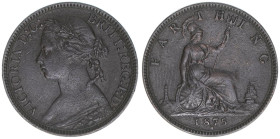 Victoria
Großbritannien. Farthing, 1875. 2,81g
Schön 117
vz-