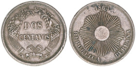 2 Centavos, 1863
Peru. 8,75g. Khant/Schön 61
ss