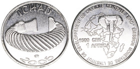 CFA-Franc BEAC (1970 - 2021)
Tschad. 1500 Francs, 2005. Token-Probemünze
Stahl
7,31g
Krause X#19
stfr