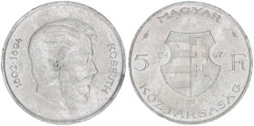 5 Forint, 1947
Ungarn. Kossuth. 12,04g
ss/vz