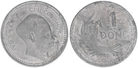 Demokratische Republik 1945-1975
Vietnam. 1 Dong, 1946. selten
Aluminium
4,57g
Schön 55
ss