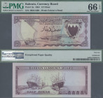 Bahrain: Bahrain Currency Board ½ Dinar L.1964, P.3a in perfect condition and PMG graded 66 Gem Uncirculated EPQ.
 [differenzbesteuert]