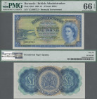 Bermuda: Bermuda Government 1 Pound 1st October 1966, P.20d, PMG graded 66 Gem Uncirculated EPQ.
 [differenzbesteuert]